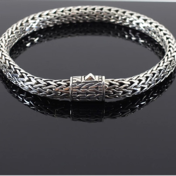 John Hardy Jewelry - John Hardy Classic Chain 6.5mm Sterling Silver Tiga Woven Bracelet (Near New!)